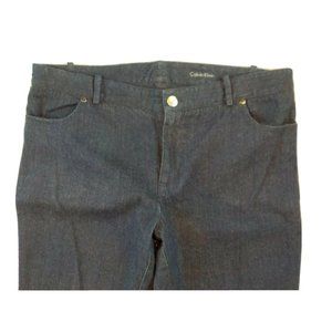 Calvin Klein Jeans Plain Pockets Stretch Denim Dark Dark Blue Womens Size 12x33